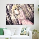 Anime Girl Praying  Art Poster Print  24x18 inch