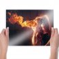 Fantasy Fire Girl  Art Poster Print  24x18 inch