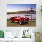 Classic Red Car  Art Poster Print  24x18 inch