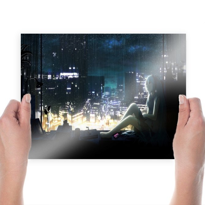 Another Rainy Night  Art Poster Print  24x18 inch