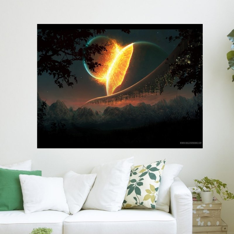 Collision Art  Art Poster Print  24x18 inch