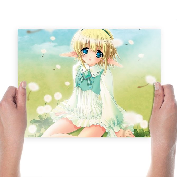 Blonde Elf  Art Poster Print  24x18 inch