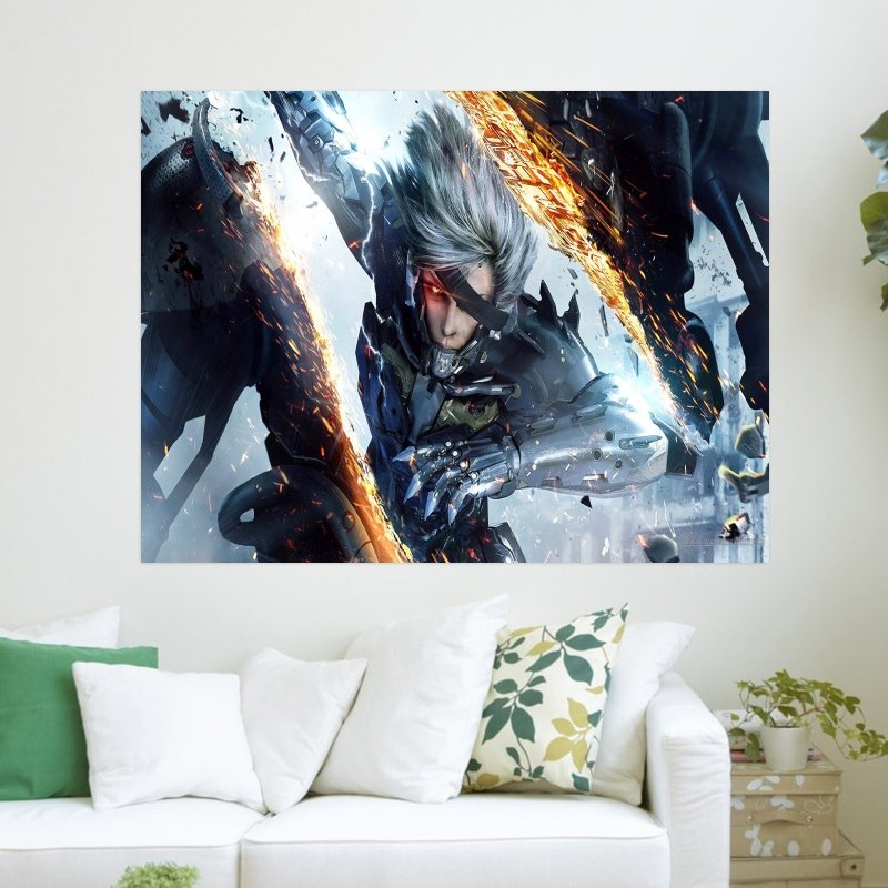 Metal Gear Risin Revengeance Game Hd Art Poster Print  24x18 inch