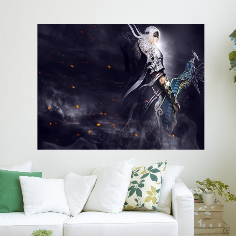 Warrior Hd  Art Poster Print  24x18 inch