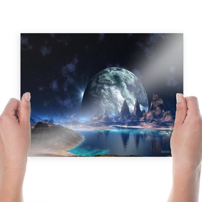 Alien World  Art Poster Print  24x18 inch