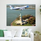 Air Force One Over Lady Liberty  Art Poster Print  24x18 inch