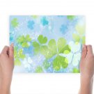 Shamrock Oh A Lot Of Shamrocks  Art Poster Print  24x18 inch