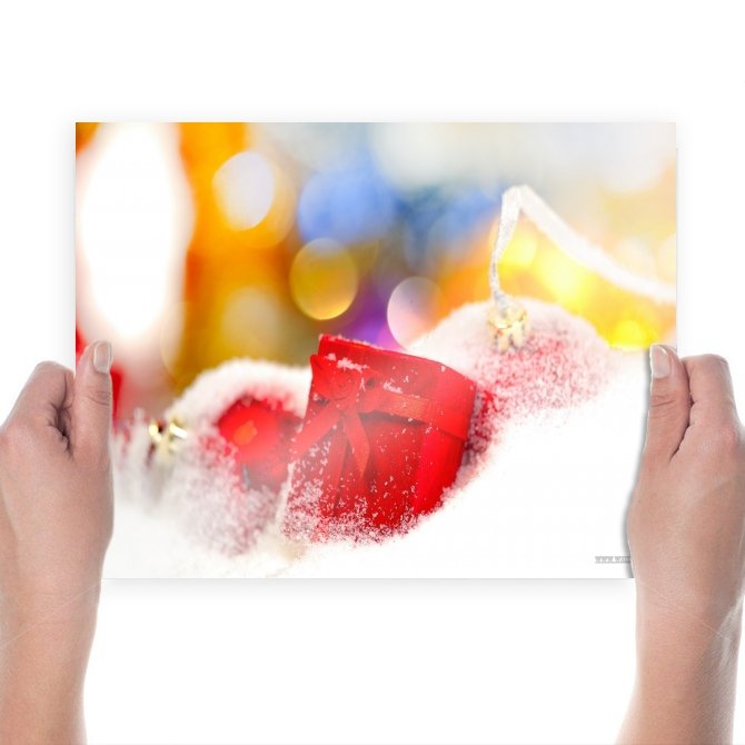Christmas Decorations Hd  Art Poster Print  24x18 inch