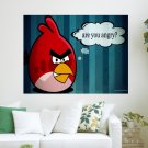 Are U Angry   Angry Birds  Art Poster Print  24x18 inch