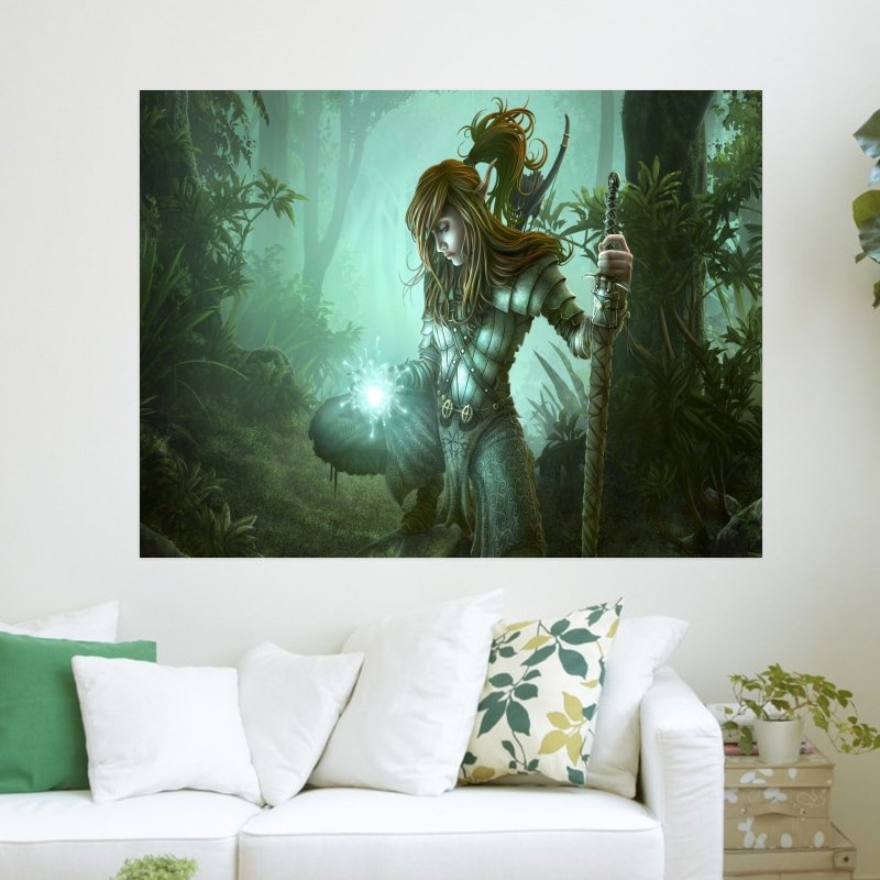 Beautiful Elf  Art Poster Print  24x18 inch