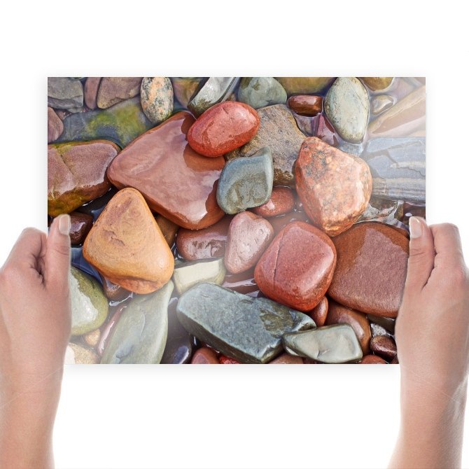 Colorful Stones  Art Poster Print  24x18 inch