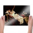 Lady Of Roses  Art Poster Print  24x18 inch