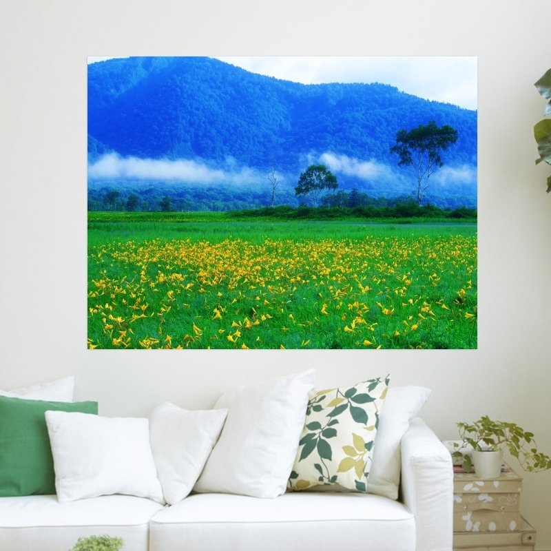 Wild Lily Meadow  Art Poster Print  24x18 inch