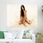 Hot Brunette In Sand Art Poster Print 24x18 inch