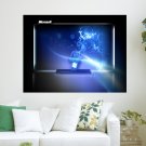 Windows 7 Blue Fantasy  Art Poster Print  24x18 inch