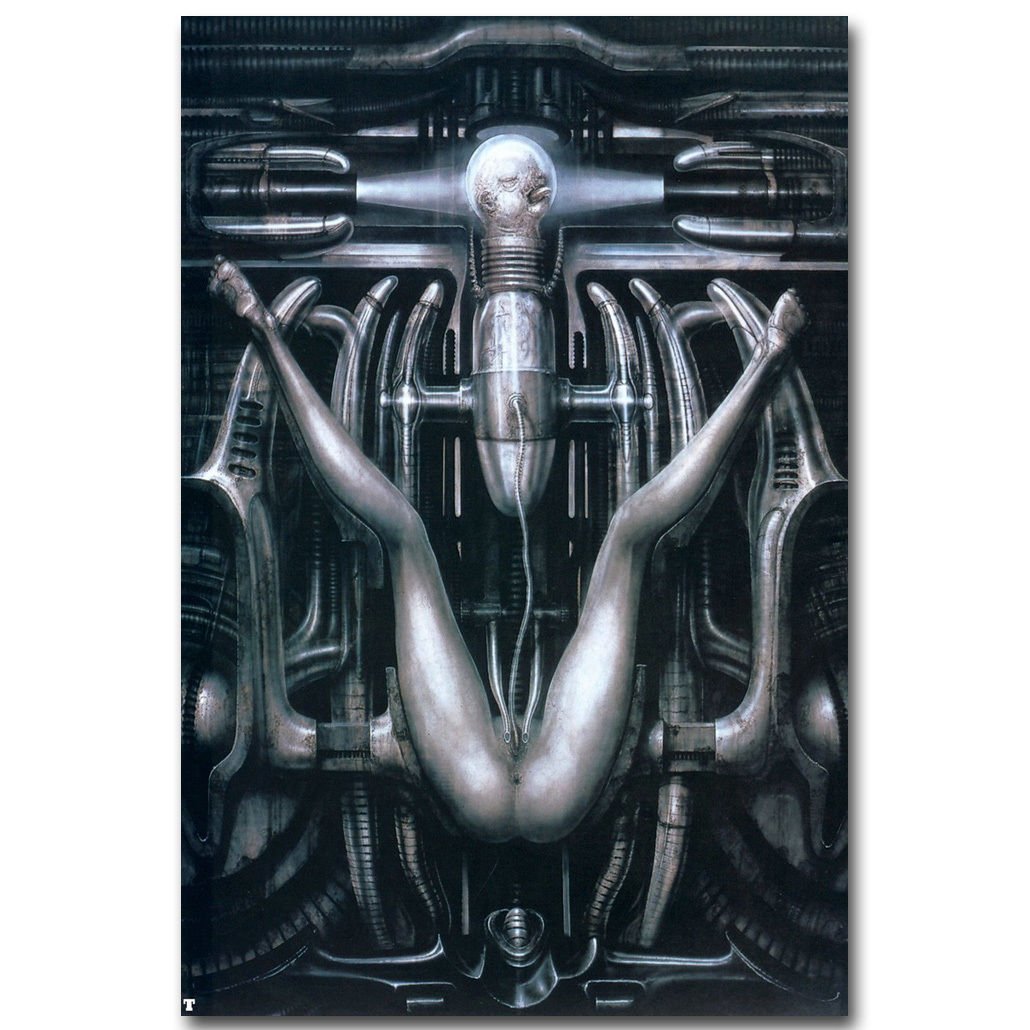 HR Giger Death Bearing Machine Art Poster Print 32x24