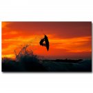 Hot Sport Surfing Sunset Ocean Waves Art Poster Print 32x24