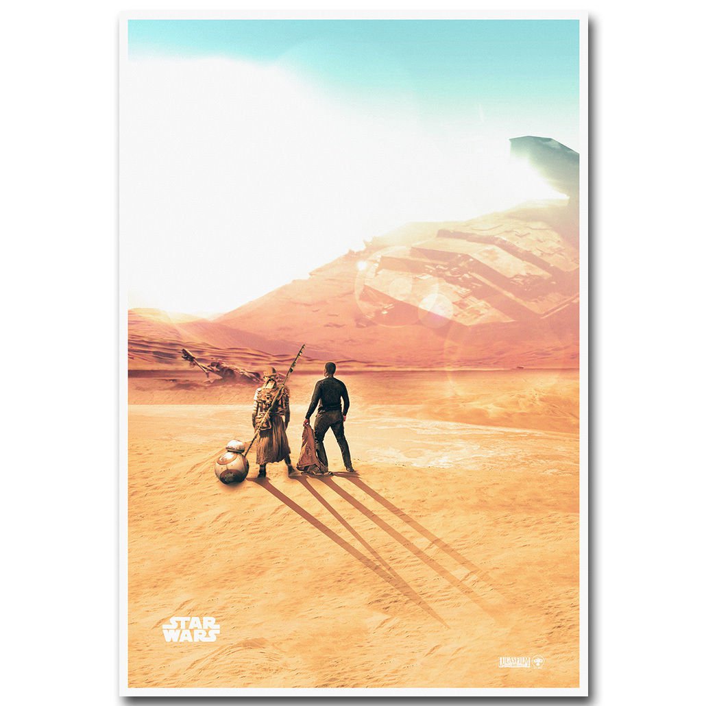 Star Wars 7 The Force Awakens Movie Poster Finn And Rey 32x24