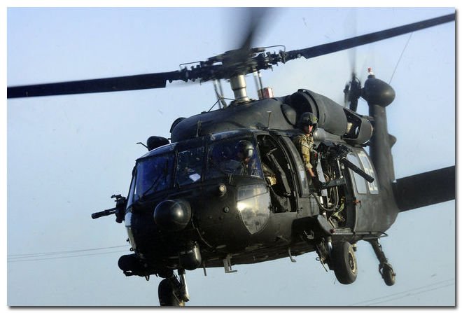 Black Hawk Helicopter Art Poster Military Fans Wall Decor 32x24
