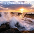 Sunset Tropical Ocean Beach Sky Nature Poster Print 32x24