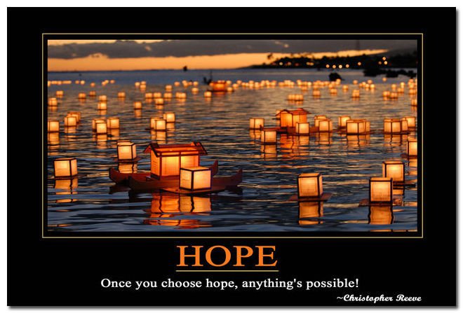 Hope Inspirational Quote Art Poster School Modern Office Decor 32x24