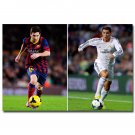 Cristiano Ronaldo Super Soccer Star Sports Poster Lionel Messi 32x24