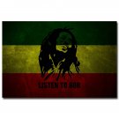 Bob Marley Reggae Music Singer Art Poster 32x24