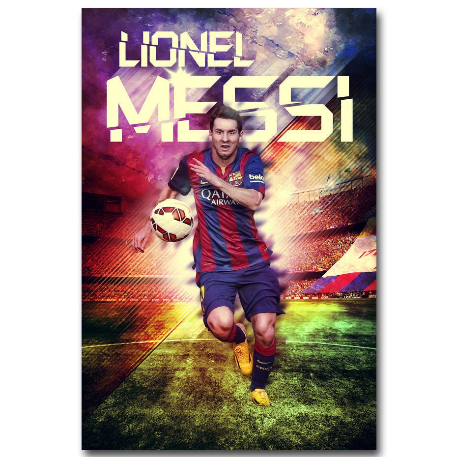 Lionel Messi Barcelona Soccer Star Sport Poster Print 32x24