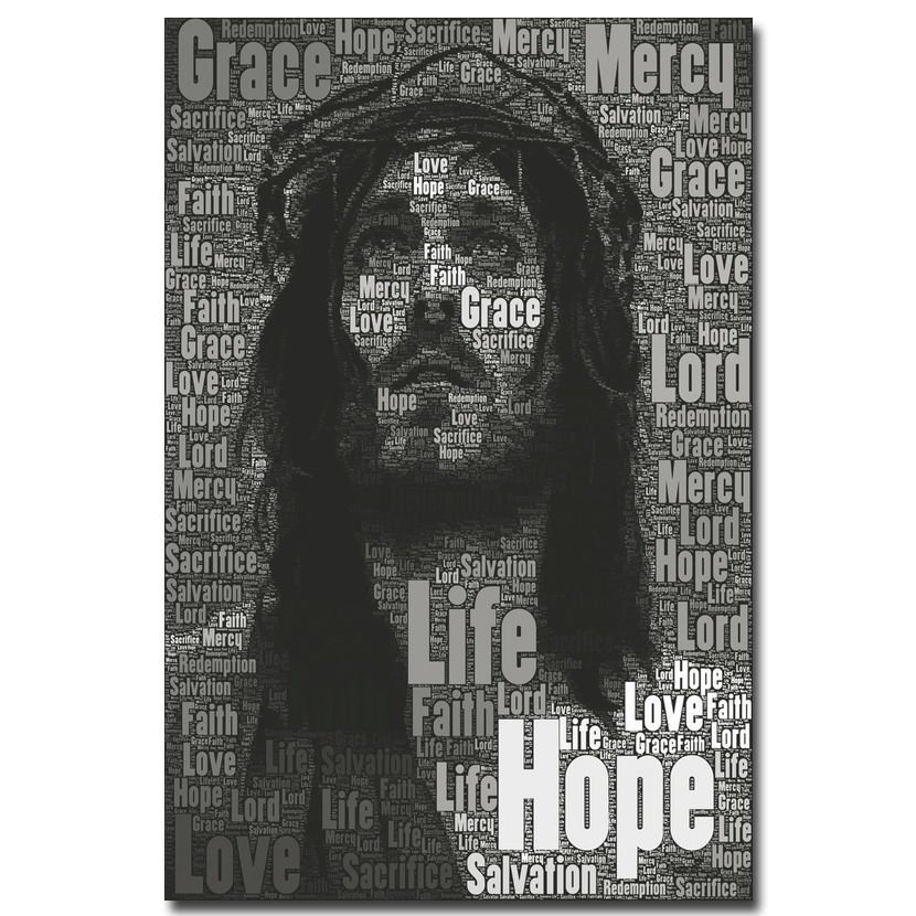 Jesus Christ Mercy Motivational Poster 32x24