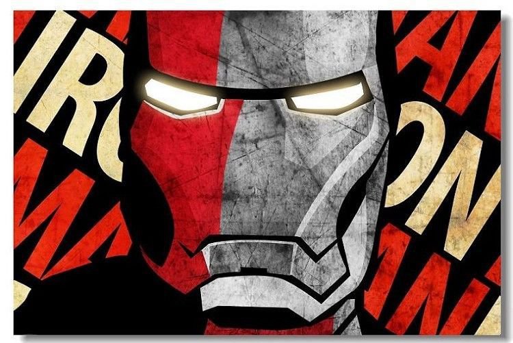 Iron Man Comic Movie Art Poster Wall Pictures For Living Room 32x24