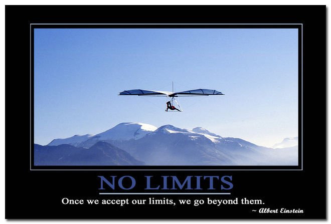 No Limits Inspirational Quote Art Poster School Modern Office Decor 32x24