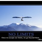 No Limits Inspirational Quote Art Poster School Modern Office Decor 32x24