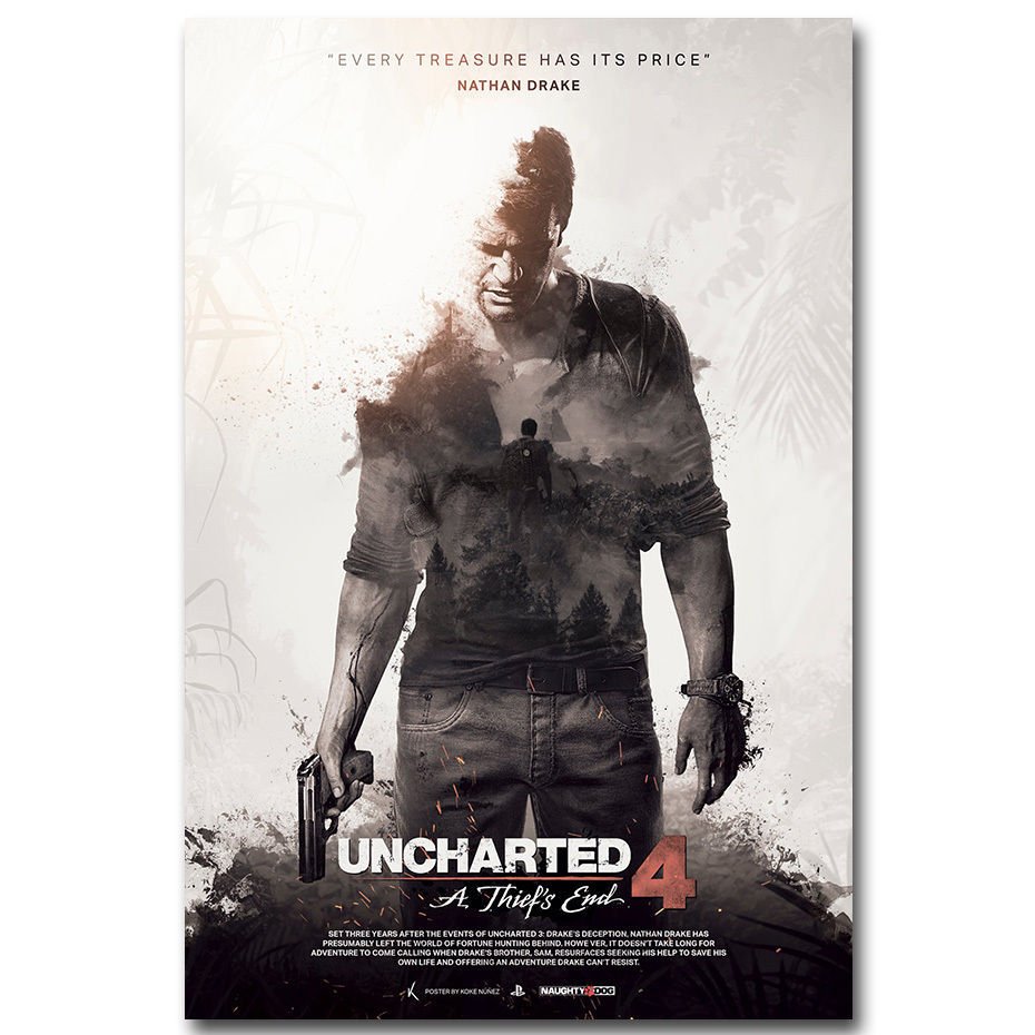 Uncharted 4 A Thief End New Hot Game Poster Picture 32x24