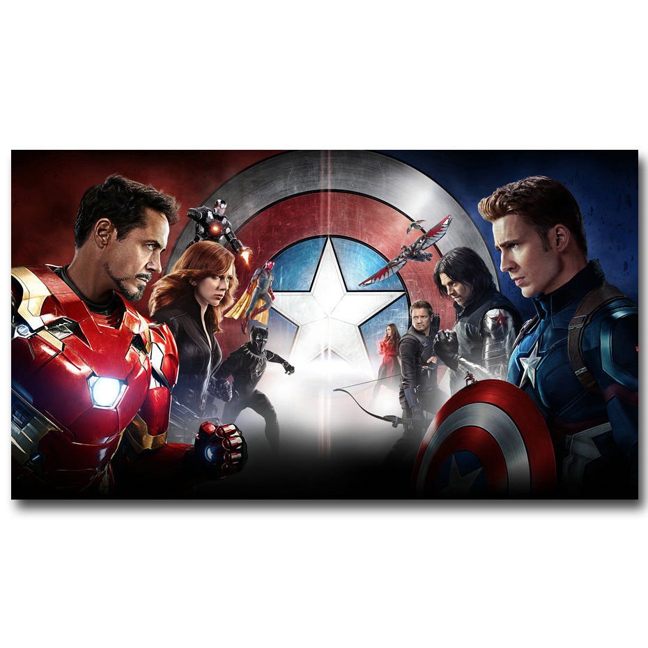 Captain America 3 Civil War Superheroes Movie Poster Print 32x24