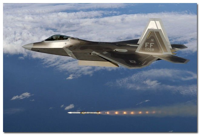F 22 Raptor Aircraft Fighter Jet Art Poster Military Fans 32x24