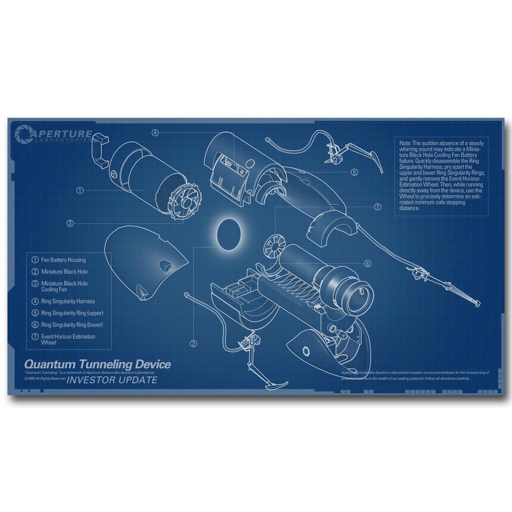 PORTAL 2 Hot Game Poster Print Aperture Laboratories 32x24