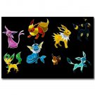 Eevee Pokemon Pikachu Anime Art Poster Pictures 32x24