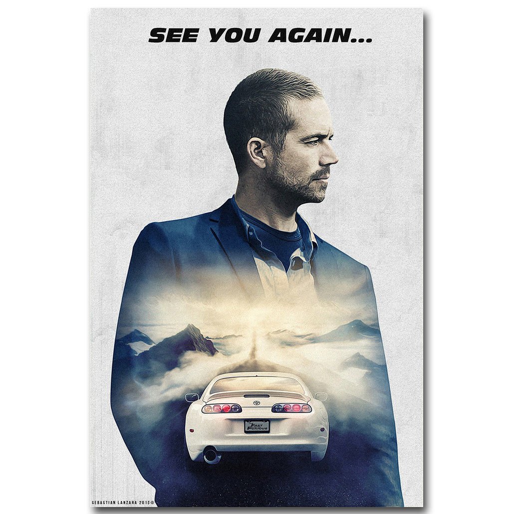 Paul Walker Fast And Furious 7 Movie Art Wall Poster 32x24 