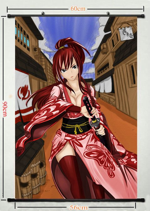Fairy Tail ErzaScarlet Anime Poster Wall Home Decor 32x24