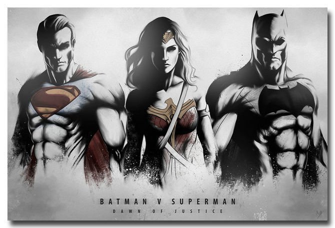 Batman Vs Superman Movie Art Poster Dawn Of Justice 32x24