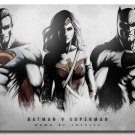 Batman Vs Superman Movie Art Poster Dawn Of Justice 32x24