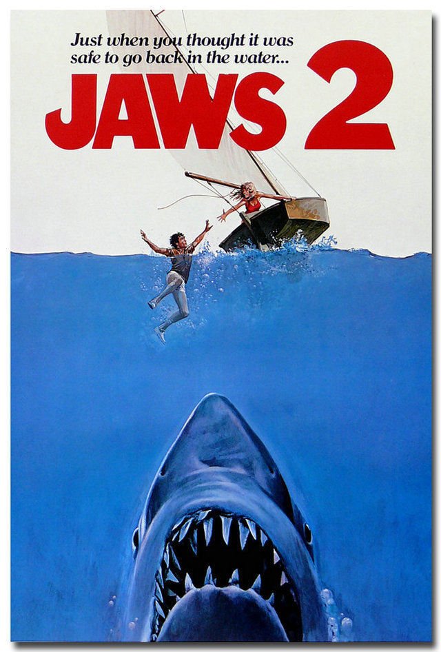 Jaws 2 Classic Movie Film Poster Pictures 32x24