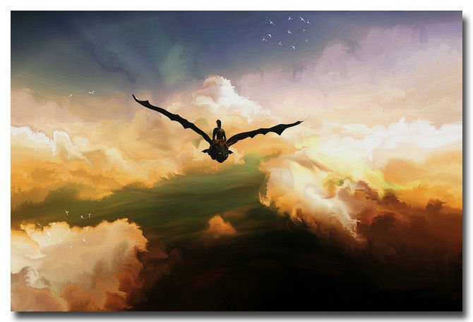How To Train Your Dragon 2 Cartoon Movie Poster Toothless 32x24