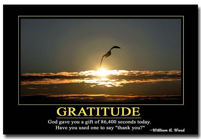 GRATITUDE Motivational Quotes Art Poster 32x24