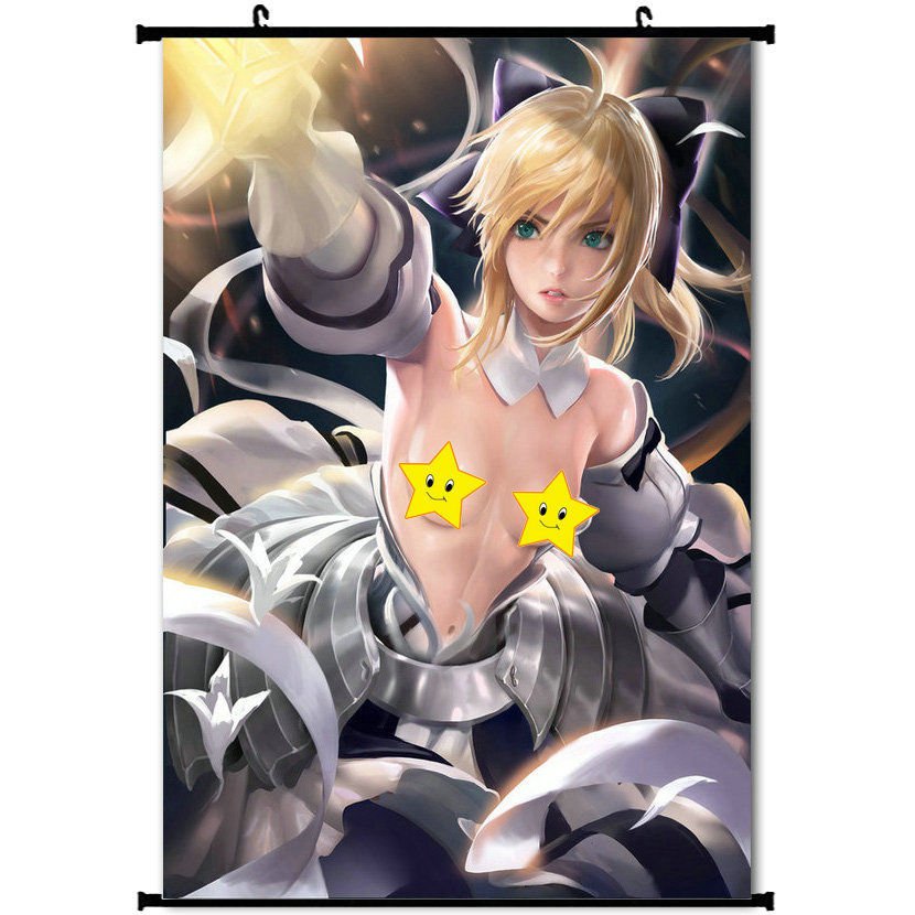 Fate Stay Night Sexy Saber Anime Girl Wall Poster 32x24