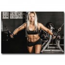 Bodybuilding Fitness Motivational Art Poster Gym Room Decor 32x24