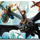 How To Train Your Dragon 2 Cartoon Movie Poster Toothless 32x24