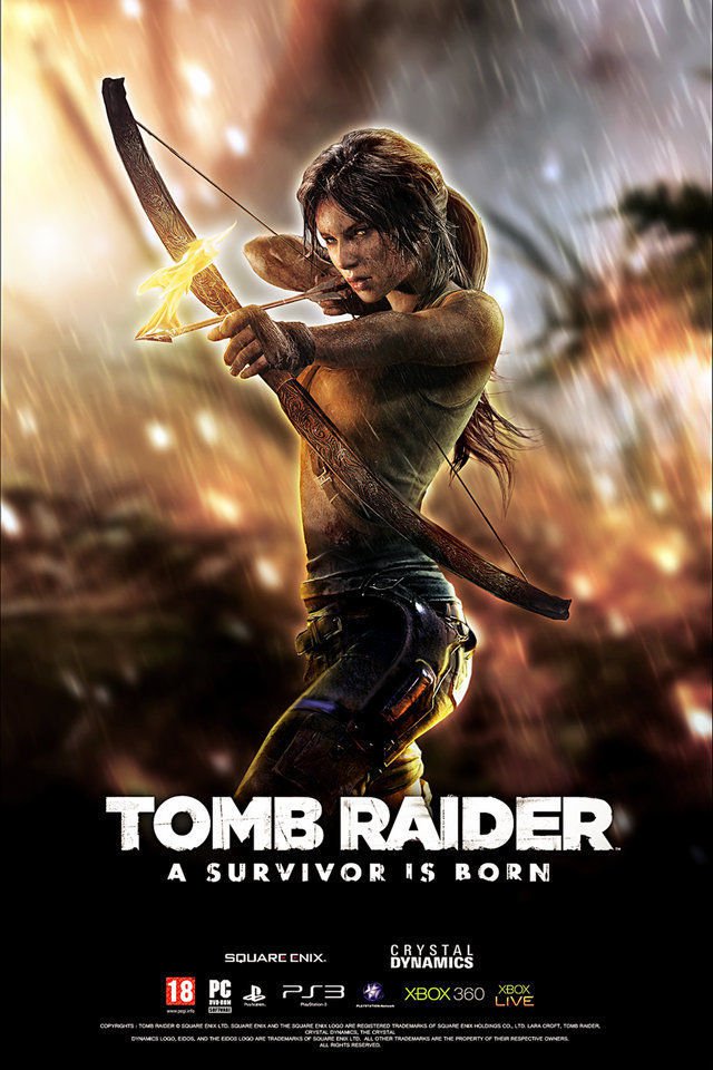 Tomb Raider Lara Croft Game Art Wall Poster Tourniquet Render 32x24