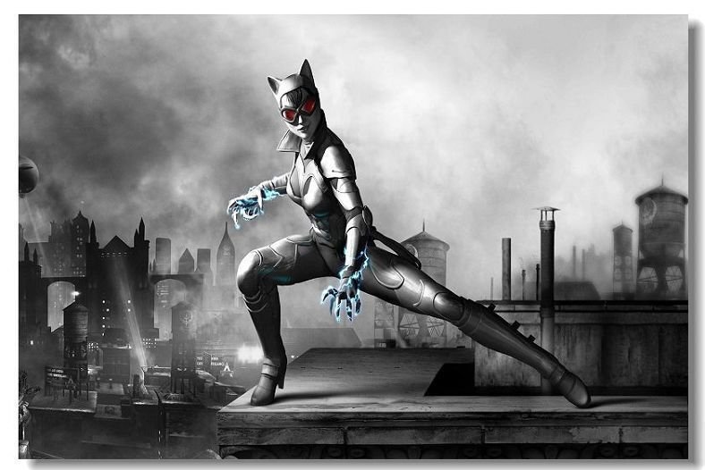 Catwoman Batman Arkham City Origin Game Art Poster 32x24