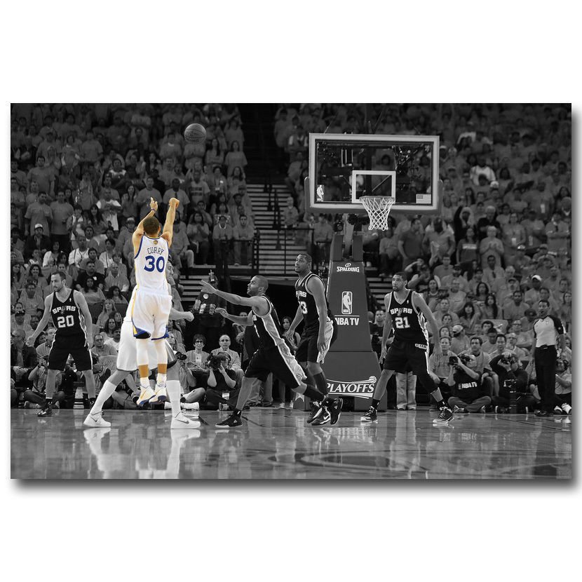 Stephen Curry Basketball Star Poster NBA Warriors 32x24